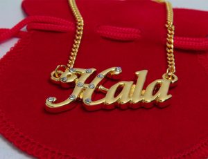 18 Karat Gold Plated Name Necklace Hala 1 26301 p 300x230 صور اسم حلا مزخرف انجليزى , معنى اسم حلا و شعر و غلاف و رمزيات