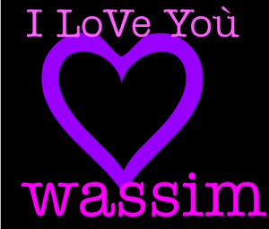 i love wassim 4 300x255 صور اسم وسيم , رمزيات خلفيات اسم وسيم على خلفيات
